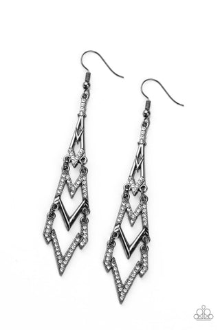 Electric Shimmer - Black Earring