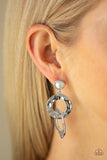 On Scene White Post Earring