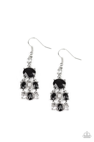 Demurely Divine - Black Earring