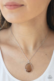 Icy Opalescence Brown Necklace