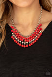 Jubilant Jingle - Red Necklace