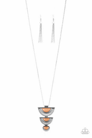 Serene Sheen - Orange Necklace