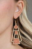 Retro Minimalist - Brown Earring