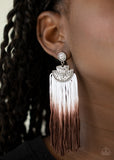 DIP It Up - Brown Post Earring