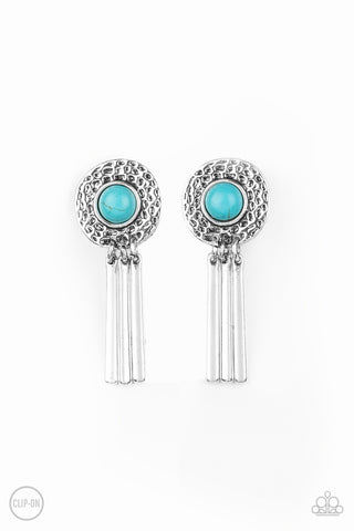 Desert Amulet - Blue Clip-On Earring