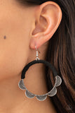 Tambourine Trend - Black Earring