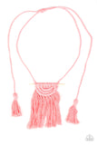 Between You and MACRAME - Pink Necklace