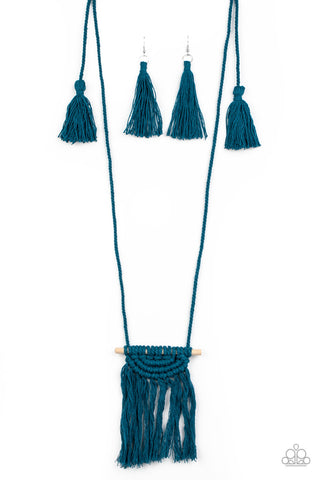 Between You and MACRAME - Blue Necklace