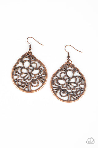 Garden Mosaic - Copper Earring