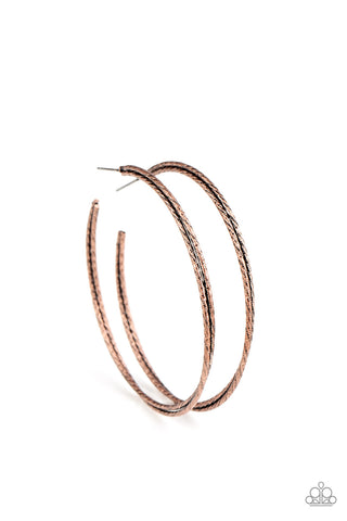 Curved Couture - Copper Hoop Earring