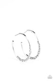 Imprinted Intensity - Silver Hoop Earring