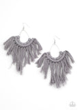 Wanna Piece Of MACRAME? - Silver Earring