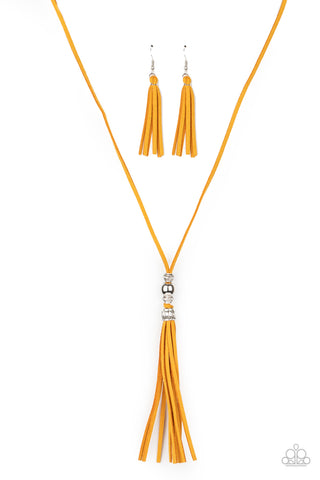 Hold My Tassel - Yellow Necklace