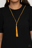 Hold My Tassel - Yellow Necklace