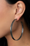 Midtown Marvel - Black Hoop Earring