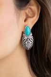 Rural Roadrunner - Blue Post Earring