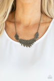 Queen of the QUILL - Brass Necklace