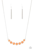 Serenely Scalloped - Orange Necklace