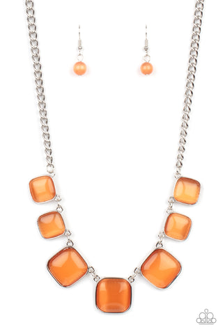 Aura Allure - Orange Necklace