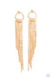 Divinely Dipping - Gold Post Earring