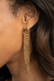 Divinely Dipping - Gold Post Earring