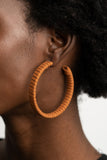 Suede Parade - Brown Hoop Earring