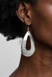 Hand It OVAL! - Silver Earring