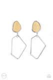 Retro Reverie - Yellow Clip-On Earring