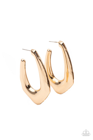 Find Your Anchor - Gold Hoop Earring