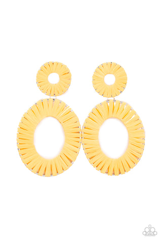 Foxy Flamenco - Yellow Post Earring