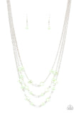 Let The Record GLOW - Green Necklace