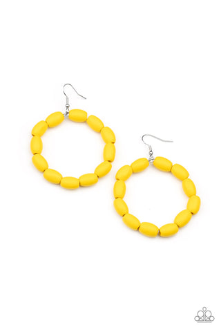 Living The WOOD Life - Yellow Earring