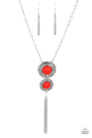 Abstract Artistry - Red Necklace