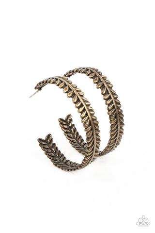 Laurel Gardens - Brass Hoop Earring