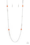 Teasingly Trendy - Orange Necklace