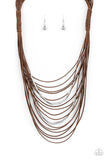 Nice CORD-ination - Brown Necklace