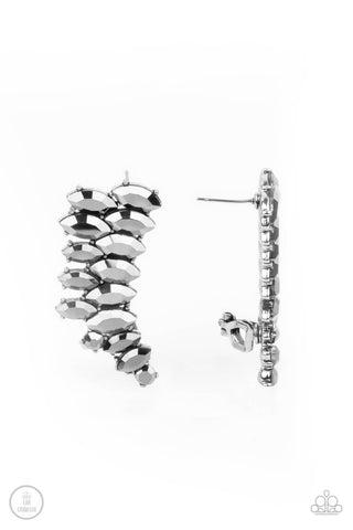 Explosive Elegance - Silver Post Earring