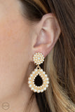 Discerning Droplets - Gold Clip-On Earring