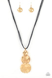 Circulating Shimmer - Black Necklace