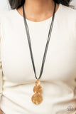 Circulating Shimmer - Black Necklace