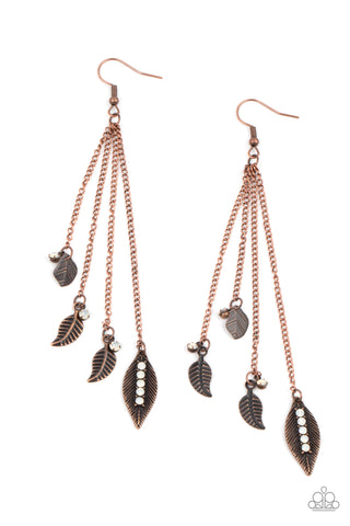 Chiming Leaflets - Copper Earring