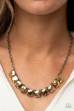 Radiance Squared - Brass Necklace