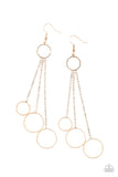 Demurely Dazzling - Gold Earring