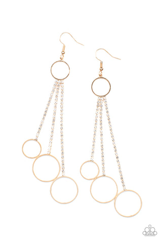 Demurely Dazzling - Gold Earring