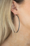 Resist The Twist - Black Hoop Earring