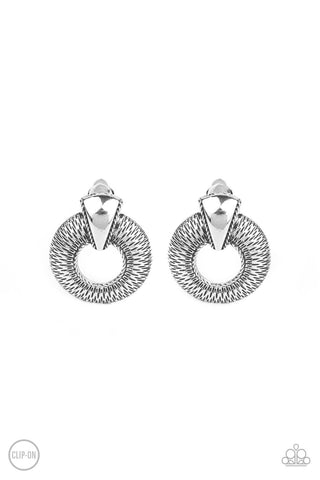 Industrial Innovator - Silver Clip-On Earring