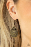 Mayan Mecca - Brass Earring