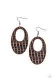 Engraved Edge - Copper Earring