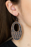 Engraved Edge - Copper Earring