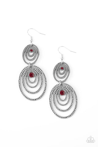 Cosmic Twirl - Red Earring